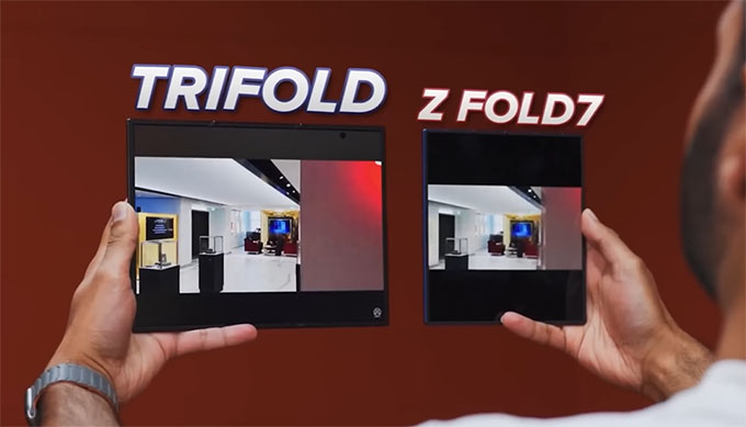 Màn hình Galaxy Z TriFold: Trải nghiệm hiển thị 10 inch, tối ưu hóa nếp gấp