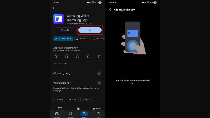 thêm thẻ từ vào điện thoại Samsung bước 2