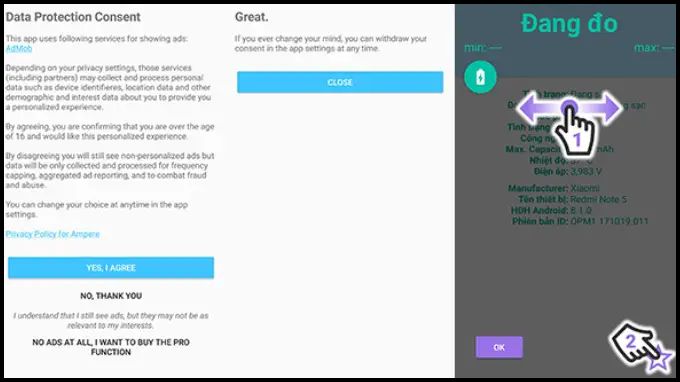 kiểm tra tốc độ sạc thực tế bước 2
