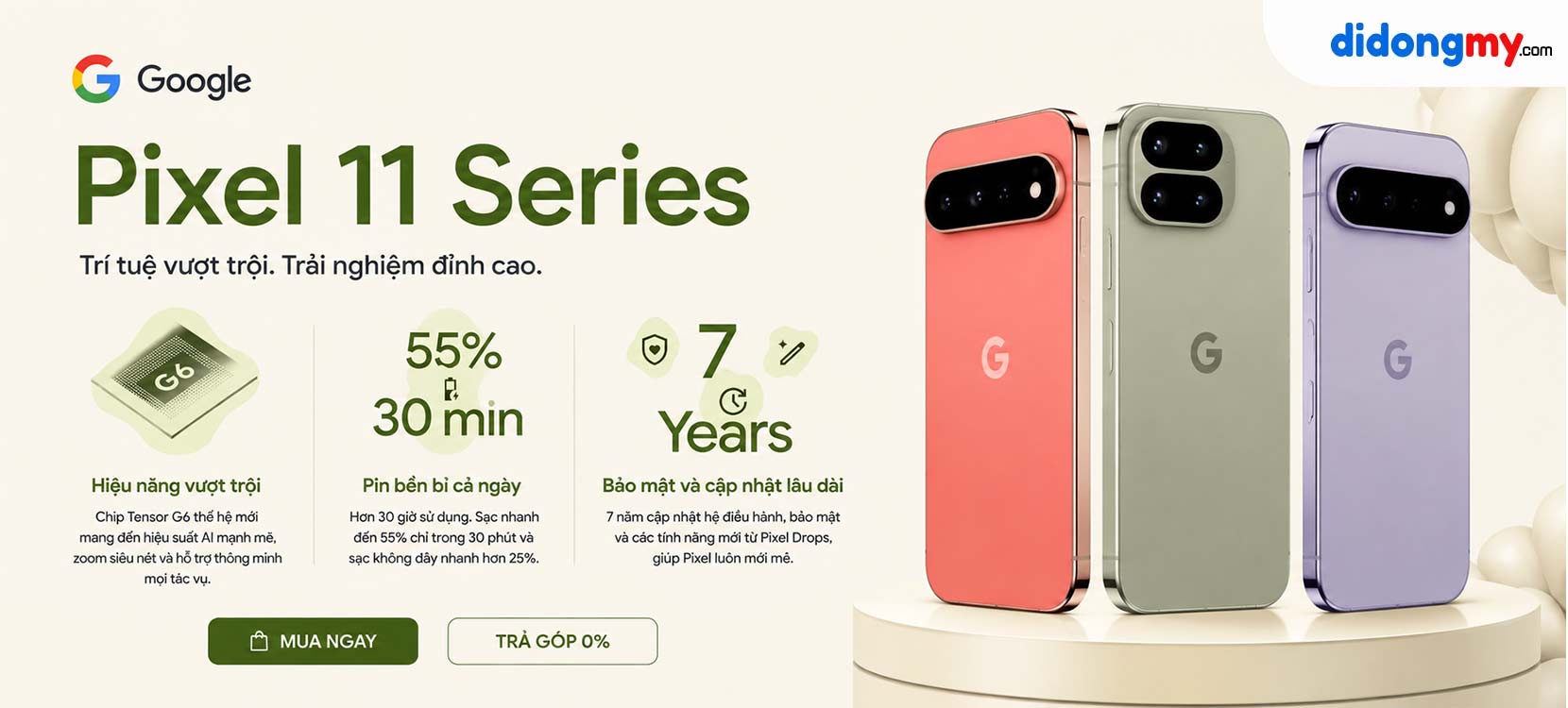 Pixel 11 Series, Đủ màu, Hàng sẵn